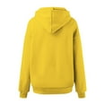 thumbnail image 6 of Women's Oversized Fleece Hoodie, Drop Shoulder Long Sleeve Pullover Sweatshirt with Kangaroo Pocket, Warm Fall Winter Casual Streetwear Loungewear for Everyday Comfort Yellow L, 6 of 6