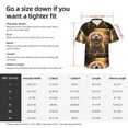 thumbnail image 5 of Sikiie Sunset Daisy Dog Print Men's Hawaiian Shirt, Summer Beach Button Pocket Short Sleeve T-Shirt,XX-Large, 5 of 7