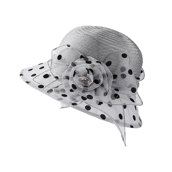 SUYIDA Elegant Women's Wide Brim Sun Hat for Beach Wedding Bridal Shower and Summer Dress Occasions