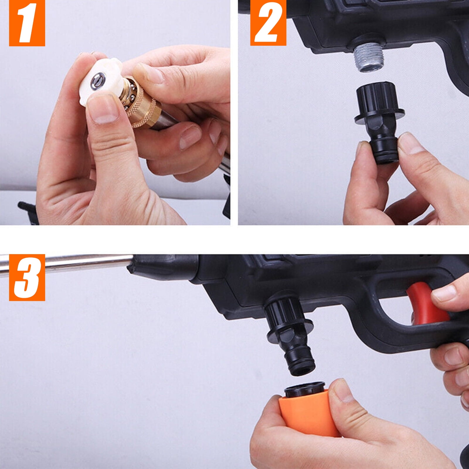 Paddsun Cordless Electric High Pressure Water Spray Car Gun Portable Washer Cleaner Yard