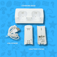 thumbnail image 3 of Wii Dual Charging Station w/ 2 Rechargeable Batteries & LED lights for Wii Remote Control, 3 of 7