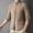 Khaki, variant on Men's Chunky Cardigan Sweaters Full Zip up Stand Collar Slim Fit Casual Knitted Sweater with 2 Front Pockets Black