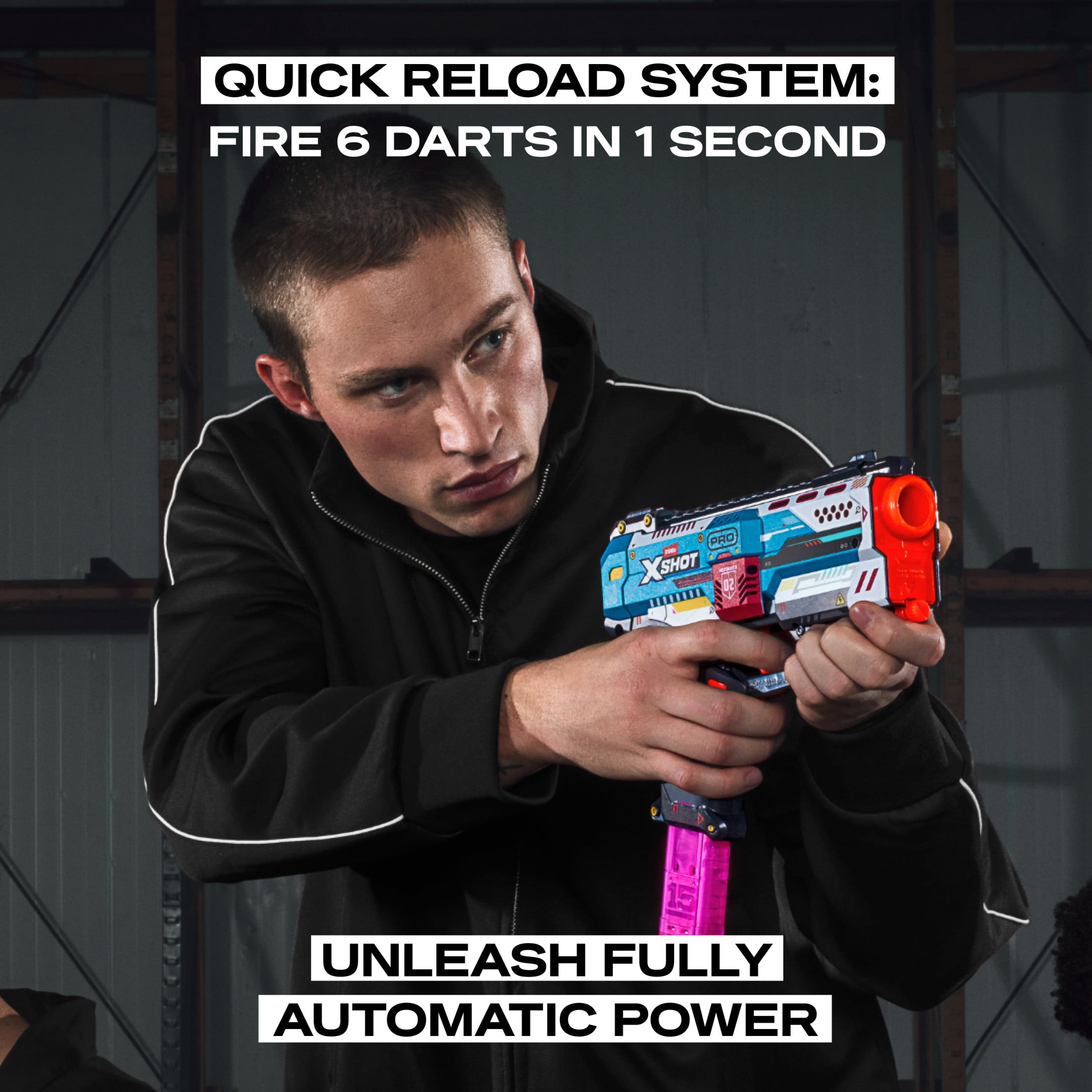 XSHOT SKINS Pro Series Motorized Thrasher by ZURU Outdoor Blaster with 30 Darts for Ages 14+