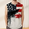 thumbnail image 2 of Men's Sleeveless American Flag And Eagle Design Casual Summer Tank Top For Independence Day, 2 of 4