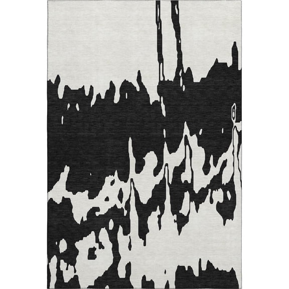 Dalyn Rugs Premium Machine Washable Mayfield AMF961 Black 8' x 10' Rug