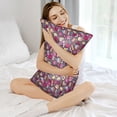 thumbnail image 4 of Xecao Doodles Wedding Pattern Satin Pillowcases for Hair and Skin, Luxurious and Silky Pillow Cases with Envelope Closure, 20x30 Inches, 4 of 7