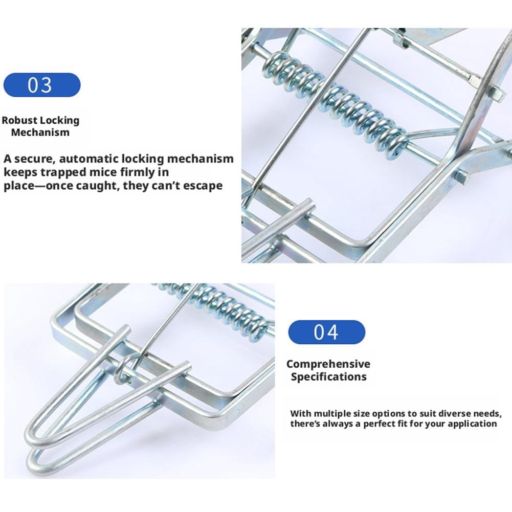 Heavy Duty Mole Traps for Lawns - Galvanized Steel Gopher Traps with Sensitive Trigger - Reusable & Weatherproof Vole Control for Garden and Farm
