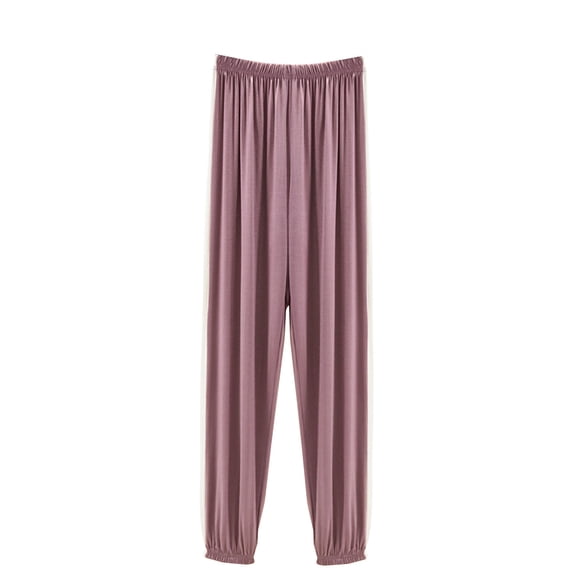 MGDXOX Women's Soft Modal Pajama Pants Loose Elastic Waist Comfy Joggers Sleepwear Pjs Bottoms Lightweight Lounge Pants Purple L