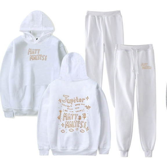 Matt Maltese Jupiter Doodle Merch Hoodie and SWEATPANTS set pop print Unisex Casual Street Clothing