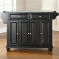 thumbnail image 3 of Beaumont Lane Traditional Solid Granite/Wood Kitchen Island in Black, 3 of 8