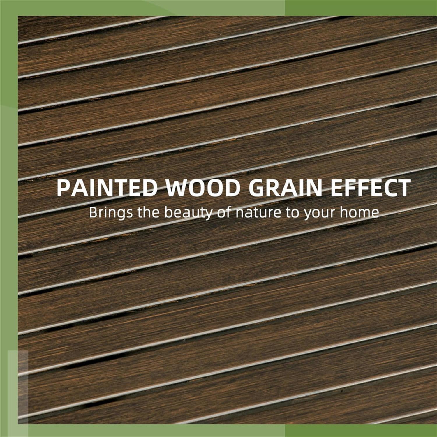 Demi Bonn 26" Round Outdoor Side Table, Steel Frame Slat Top, Garden Backyard for Outdoor Dining, Brown