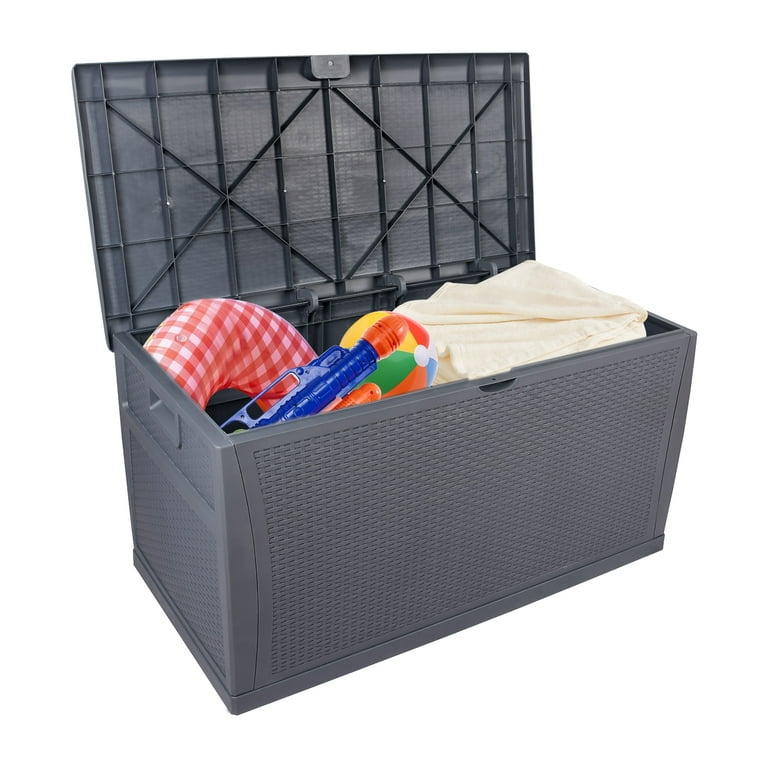 SESSLIFE 51 Gallon Outdoor Storage Deck Box, PP Plastic Waterproof