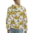 thumbnail image 7 of Kdxio Bird Sunflowers Print Womens Oversized Hoodies Sweatshirts Hooded Pullover Tops Sweaters Casual-Large, 7 of 7