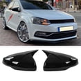 thumbnail image 4 of Rearview Mirror , 2PCS Snap In Side Mirror Cover Left Right  For Car Glossy Black, 4 of 8