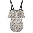 thumbnail image 5 of Hello Kitty Girls One Piece Swimsuits Hawaiian Ruffle Swimwear Beach Bathing Suit Outfits, 5 of 7
