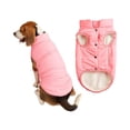 thumbnail image 2 of NovaStitch Dog Winter Jacket Water Resistant Coat Warm Pet Jumpsuit Windproof Dog Tracksuits for Small and Medium Dogs Pink 3XL, 2 of 7