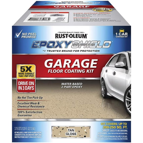 Kit de revestimiento para pisos de garaje Rust-Oleum Epoxy Shield, resina bronceada