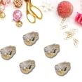thumbnail image 4 of 10 piezas de diamantes de imitación de circonio para coser, garra dorada, accesorios de ropa con lazo DIY, 7x10mm, blanco, 4 of 5