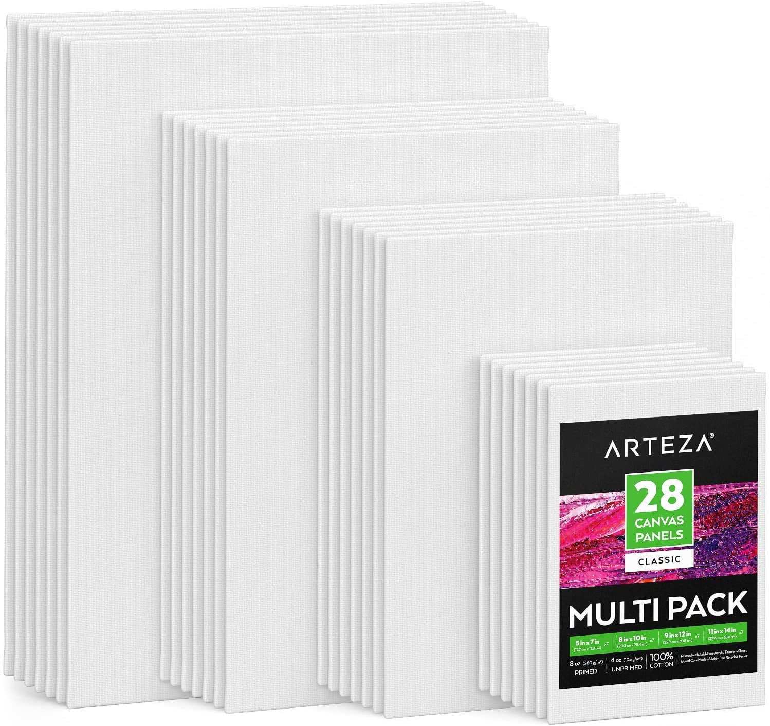 Artist Painting Canvas Panels for Oil & Acrylic Paint 9x12 Canvas Boards for Painting 8 Pack Triple Primed Cotton Canvas 