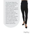 thumbnail image 7 of MeMoi Women's Maternity Rayon-Blend Ponte Comfort-Stretch Support Leggings, Large, Black, 7 of 7