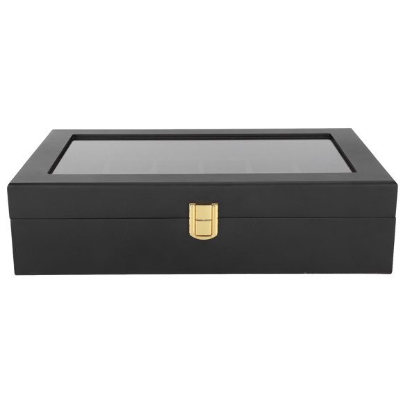 Watch Box, 12 Slot Watch Box Wooden Watch Box, Elegant Watch Storage Case for Home