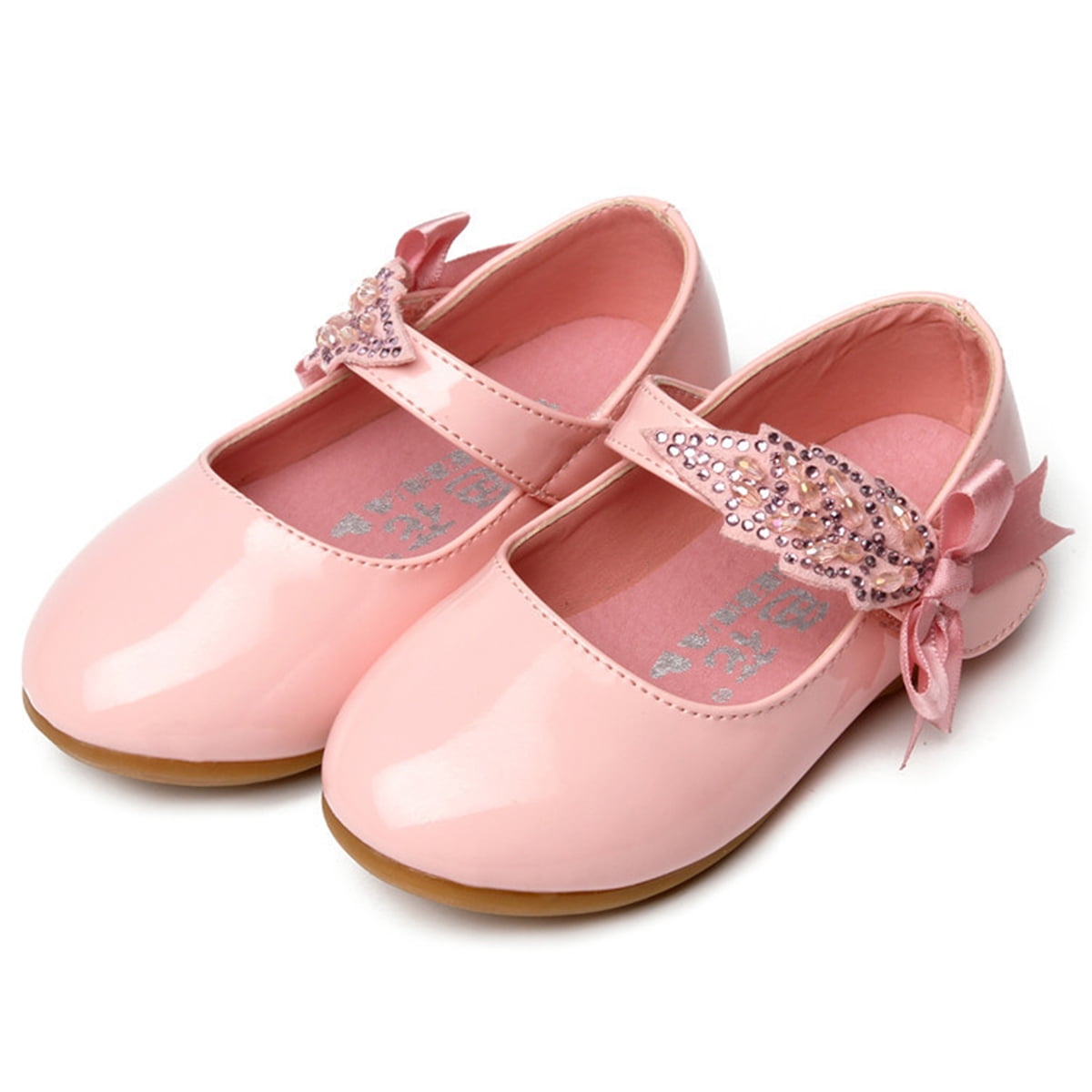 Hawee Ballet Flat Mary Jane Shoes Diamond Leaf Princess Dress Shoes