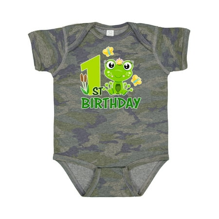 

Inktastic 1st Birthday Princess Frog Gift Baby Girl Bodysuit