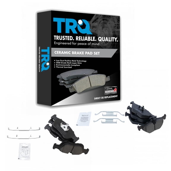 TRQ Front & Rear Ceramic Brake Pads Fits 1992-1999 BMW BFA20153