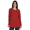thumbnail image 1 of Inkmeso Tshirt With Buttons Jersey Tee Long Sleeve Top For Women, 1 of 8