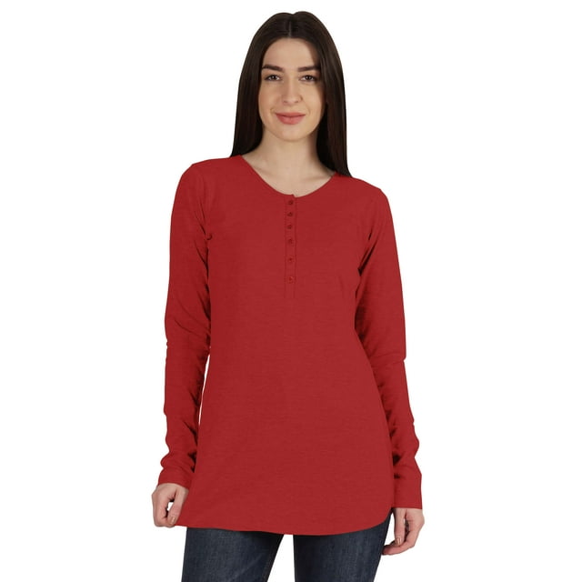 Inkmeso T-Shirt à Boutons Chandail Jersey Haut Manches Longues pour Femmes