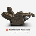 thumbnail image 5 of MCombo 3 Seat Power Reclining Sofa with Drop Down Table for Living Room, Heat, Vibration, USB Ports, Dark Brown, 5 of 7