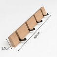 thumbnail image 1 of Folding coat hook, solid wood door back hook, coat hook, towel rack (4 hooks), 1 of 4