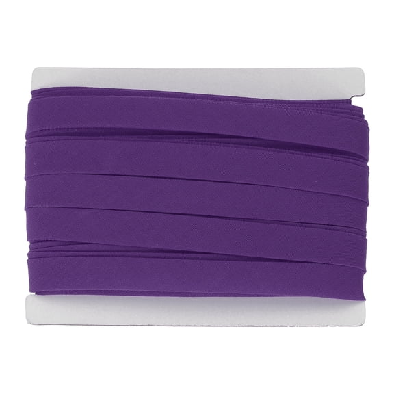 Uxcell Double Fold Bias Tape Seam Binding 1/2 inch 10 Yards Purple