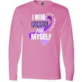 thumbnail image 3 of Inktastic I Wear Purple for Myself Lupus Awareness Long Sleeve T-Shirt, 3 of 5
