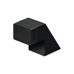 Deltana FDB125U19 Floor Door Bumper 1-1/4", Contemporary, Solid Brass in Paint Black