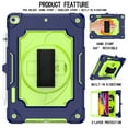 thumbnail image 5 of Allytech iPad Case 9th 8th 7th Gen Case, iPad 10.2" Case 2021 2020 2019, Military Grade Protection Swivel Stand Hand Shoulder Strap Shockproof Case Cover for Apple iPad 9 8 7 Gen - Blue Green, 5 of 5