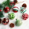 thumbnail image 3 of Lksixu 16 Pcs Christmas Tree Ball Ornaments, Christmas Decorations 2.36 inch Red and Green Glitter Hand-Painted Decorative Ball Pendants, 7 Style Christmas Tree Hanging Baubles for Xmas Holiday Party, 3 of 7