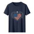thumbnail image 4 of Independence Day Patriotic T-Shirts for Mens，2025 Summer Usa Flag Star Printed Tops Shirts Light Breathable Tee Shirts Slim Fitted Pullover Sweater Blouses Crew Neck Short Sleeve Tops, 4 of 5