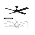 thumbnail image 3 of Ventilador de Techo Alphaled 52' con luz LED 3 tonos control remoto color negro, 3 of 3