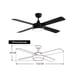 thumbnail image 3 of Ventilador de Techo Alphaled 52' con luz LED 3 tonos control remoto color negro, 3 of 3