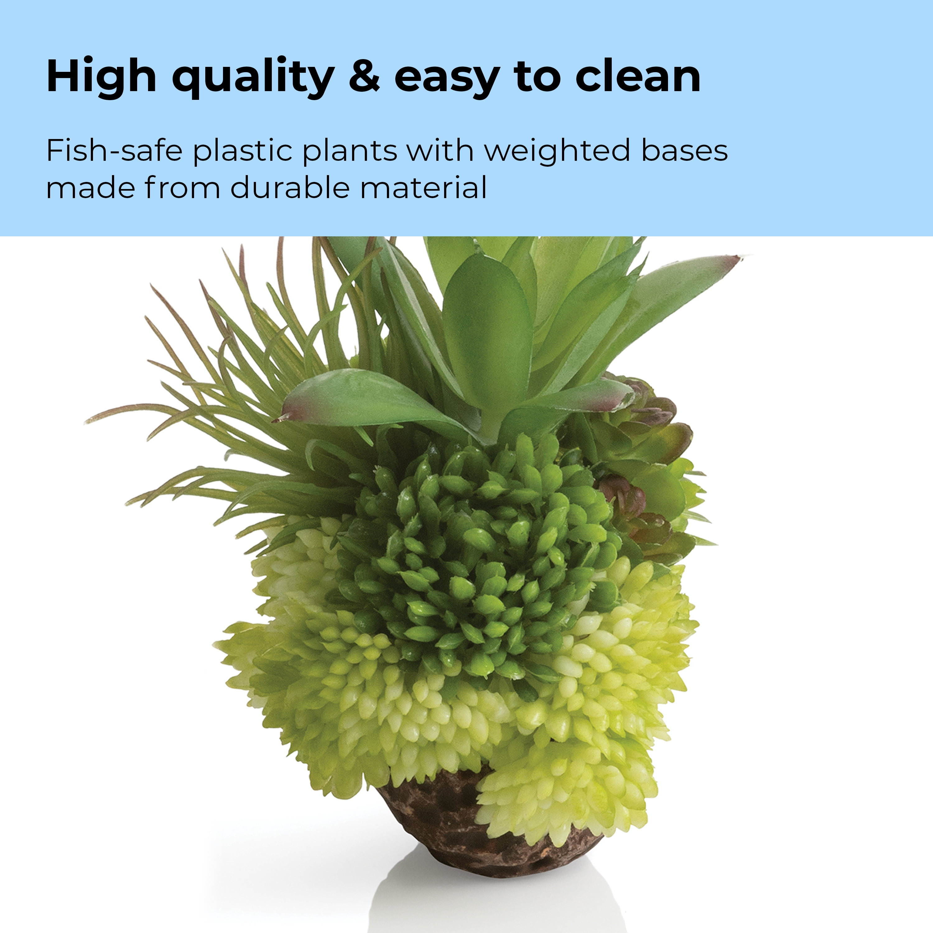 biOrb Green Coral Ball Set - Plastic Aquarium Plant Decoration