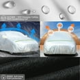 thumbnail image 4 of FLORAY Waterproof All-Weather Car Cover with Zipper Door, Outdoor Full Coverage for Sedans & SUVs, Windproof Snow & UV Protection, Silver (193" × 59" × 47"), 4 of 6