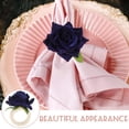 thumbnail image 3 of TABLETREANDS 4Ud Para Servilletas Con Flor Artificial De Rosa Azul Para De, 3 of 6