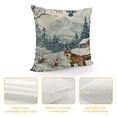 thumbnail image 4 of Hello Rein Decorative Throw Pillow Covers, Forest Animal Outdoor Porch Patio Home Decor, Blue Watercolor Tree Sofa Cushion Case, 4 of 5