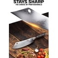 thumbnail image 2 of DALSTRONG Hybrid Cleaver & Chef Knife - 8 inch - Shogun Series ELITE - The 'Crixus' - Japanese AUS-10V Super Steel Kitchen Knife - Black Handle - Razor Sharp Knife - Meat Cleaver Heavy Duty - w/Sheath, 2 of 7