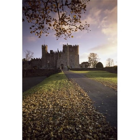 Kilkea Castle Co Kildare Ireland - Road Leading To A 12th Century Castle At Sundown Poster Print Large - 24 x 36