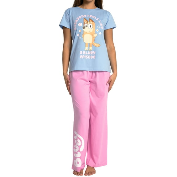 Bluey Womens Pajamas Pink Sizes Small To XX-Large