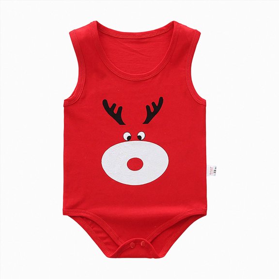 CAICJ98 Unisex Newborn Baby Boy Girl Summer Clothes Sleeveless Bubble Romper Jumpsuit Overall Shorts Infant Clothing Baby Boys Clothes (Red,0-3 Months)