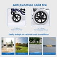 thumbnail image 4 of Foldable Transport Wheelchair, Hand Brakes and 12" Rear Wheel, Swing Away Footrests and Support Up to 220 Lbs, 17" Wide Seat, 4 of 10