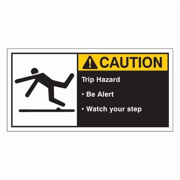 Brady Warning Label,2-1/2inHx5inW,HP Poly.,PK5, 96162 96162